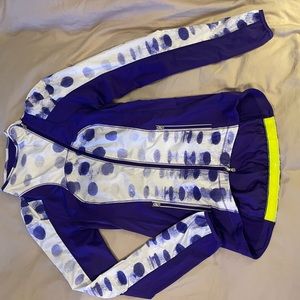 Lululemon Purple Sea Side Dot Jacket Bruised Berry White Size 6